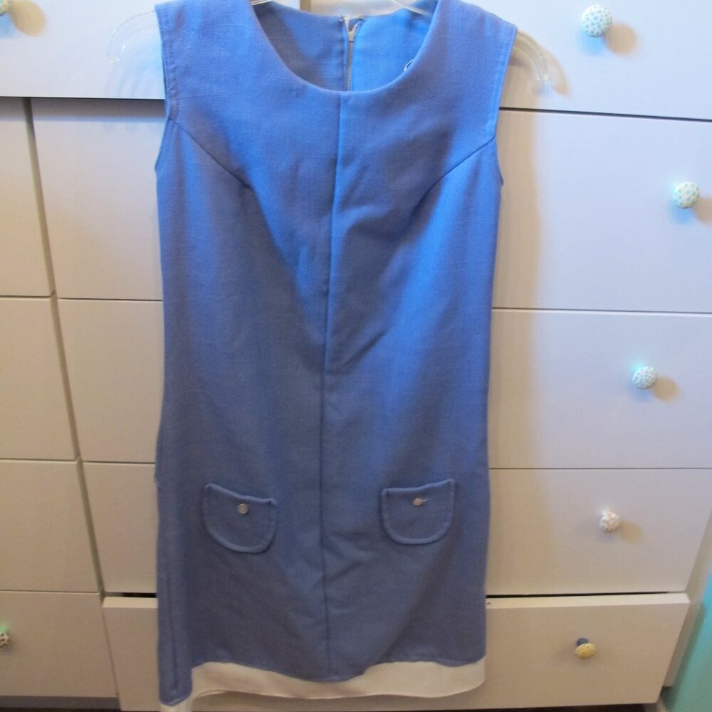 Shift Dress Blue and White  Size Medium
